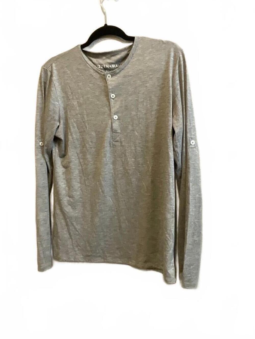Mizzen+Main gray long sleeve henley size M